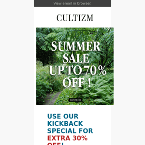 Summer Sale at CULTIZM: