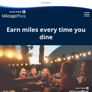 Earn while you eat with MileagePlus Dining