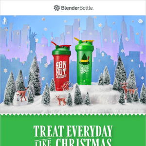 Buddy the Elf Meets Blenderbottle in Our New Lineup.