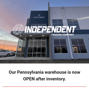 Our Pennsylvania Warehouse is Open! ✨