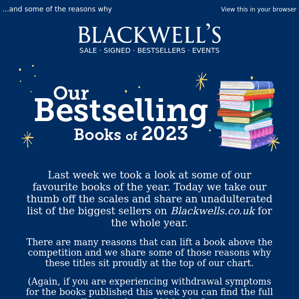 Our top 100 bestselling books of 2023