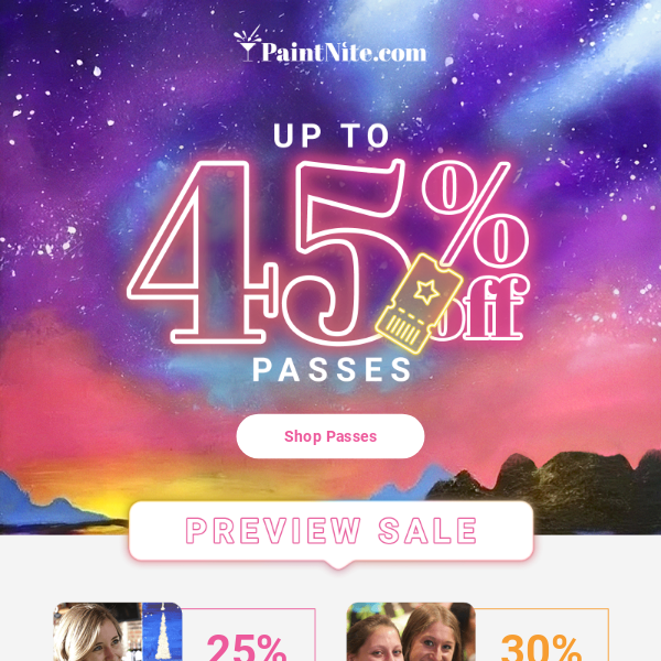 Get up to 45% OFF passes