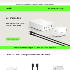 ⚡️ Get charged up with savings on USB-C chargers and cables ⚡️
