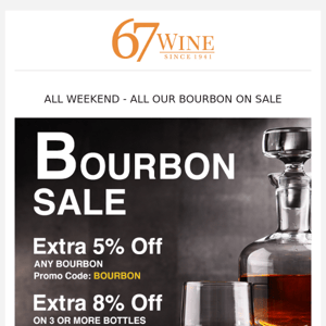 All Our Bourbon On Sale!