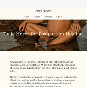 Tonic Herbs for Postpartum Healing