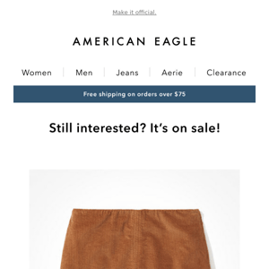 Get it while it's on sale: AE Corduroy Mini Skirt