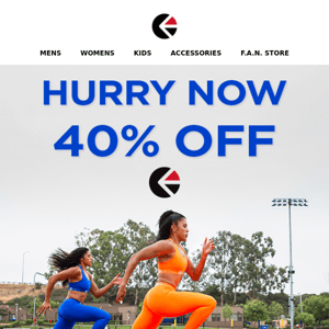 Don't miss out on 40% off!