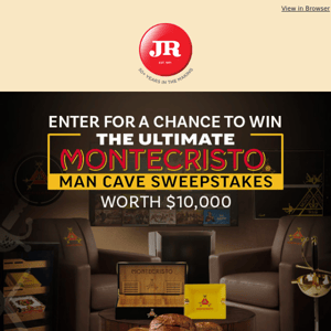 💲💲💲 Over $10,000 in prizes could be yours! Enter the Montecristo Man Cave Sweepstakes today!