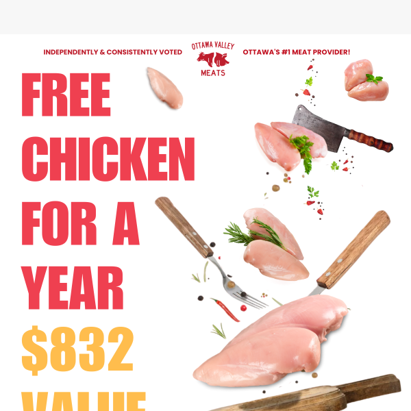 24 HOURS LEFT - FREE Chicken For A Year🐔