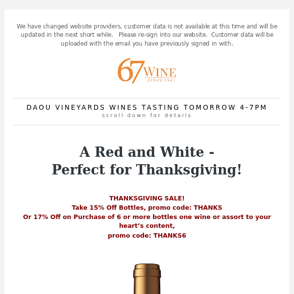A Red and White - Perfect for Thanksgiving!