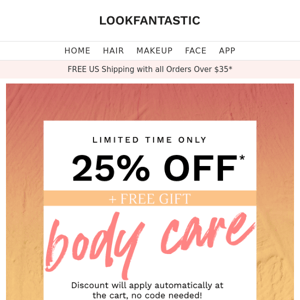 25% Off Body care Products 🌞 Beat The Heat!