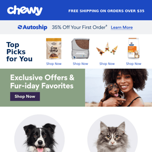 Chewy, Shop Chewy-exclusive Offers.