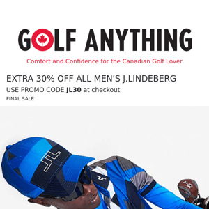 EXTRA 30% OFF J.LINDEBERG - TODAY