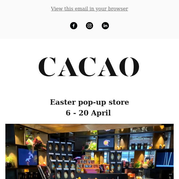 Easter pop-up store in Melbourne CBD
