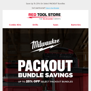 Save 25% On Milwaukee PACKOUT Sets