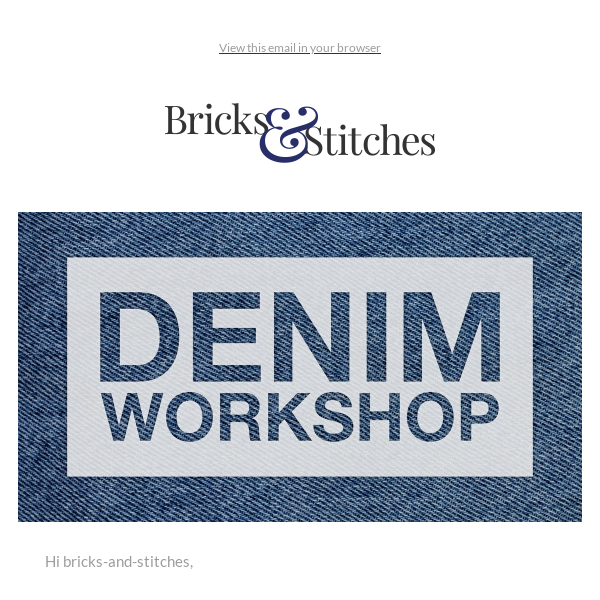 Exciting upcoming denim workshop event!