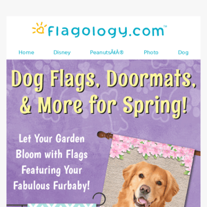 Spring Dog Flags, Doormats & More!