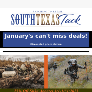 Happy New Year! Check out our January deals.