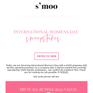 HUGE Sweepstakes in honor of Women's Day 💕