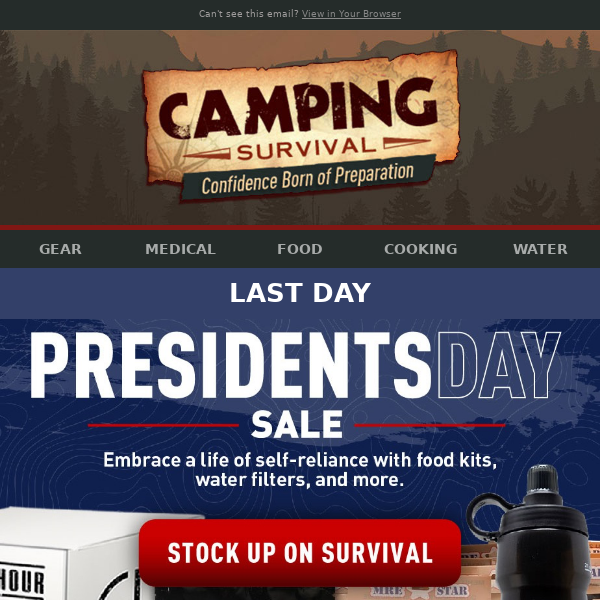Our Presidents’ Day Sale Ends Today