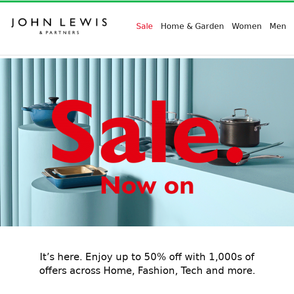 Sale now on – up to 50% off