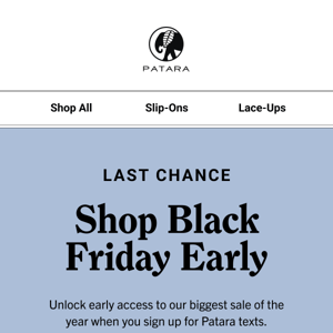 LAST CHANCE: Shop Black Friday early