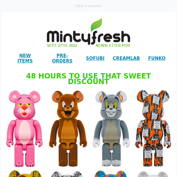 ✅ 1000% Bearbrick sale for 48 hours!!