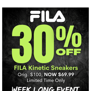 New! FILA Kinetic Sneakers Only $69.99 Today, Orig. $100 🤑