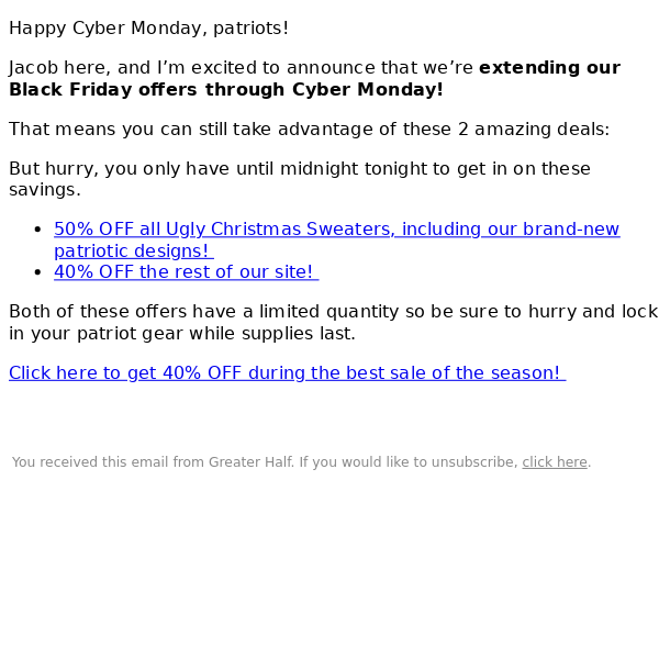 2 Cyber Monday Offers