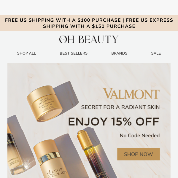 15% Off Valmont✨ Now!