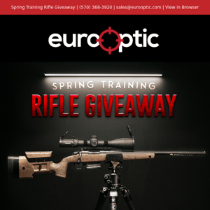 Spring Training Rifle Giveaway