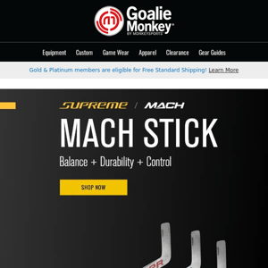 Bauer Supreme Mach Stick: Balance + Durability + Control