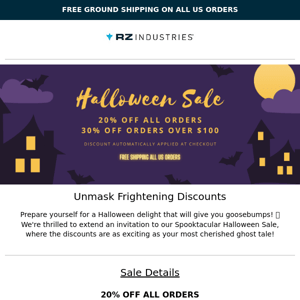 Halloween Sale - Up to 30% Off 🎃👻