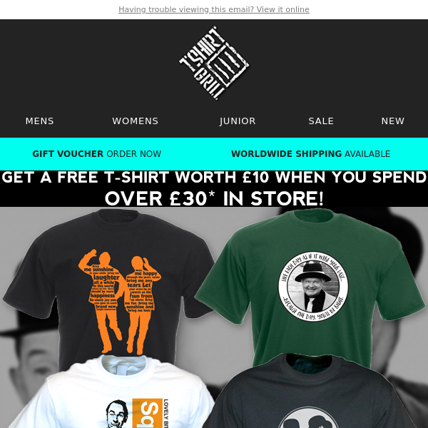 Exclusive Comedy T-Shirts; Plus A Free T-Shirt!