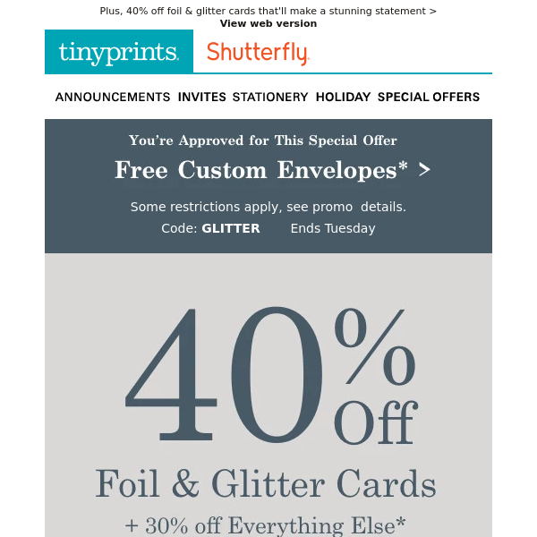 Email Exclusive Deal! COMPLIMENTARY custom envelopes for you