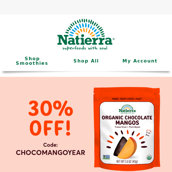 🥭🍫 Get 30% off Chocolate-Covered Freeze-Dried Mangos for a limited time