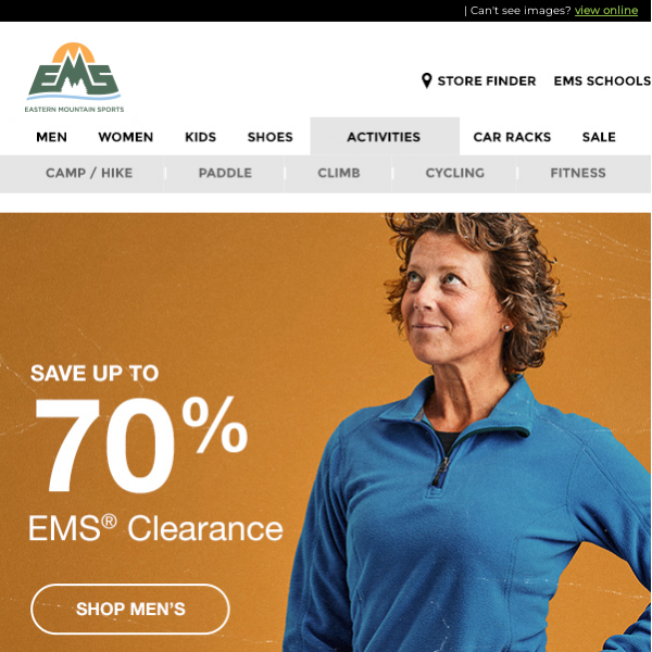 Save up to 70% on EMS Clearance