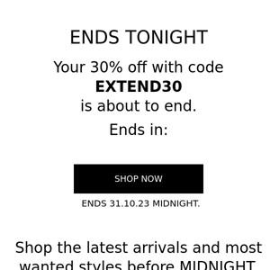 Last call | 30% off everything