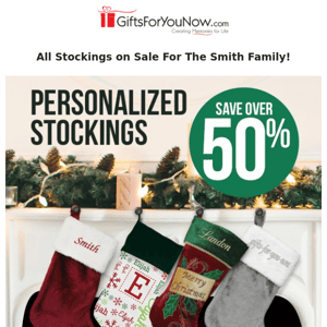 Oops, Let's Try Again: NOW Save Over 50% on Personalized Stockings!