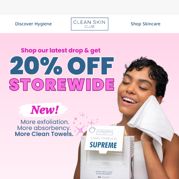 Clean Skin Club Clean Towels XL Supreme