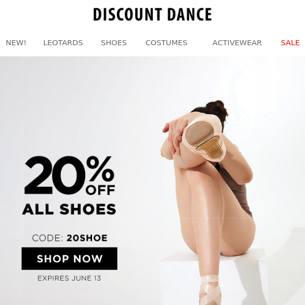 Get 20% Off Shoes Sitewide!
