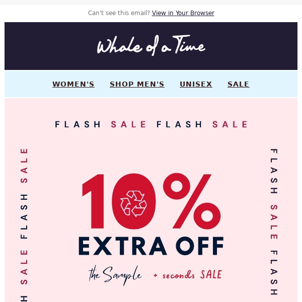 FLASH SALE ⚡Get 10% Extra Off The Sample & Seconds SALE!