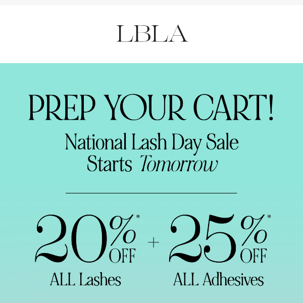 Up to 25% OFF! 📣 STARTS TOMORROW PREP YOUR CART 💓