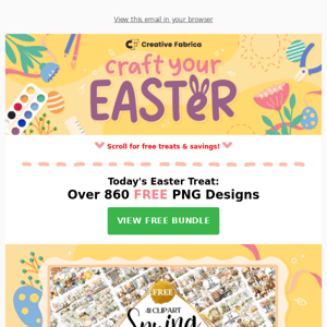 🎉 Surprise! Free Spring Clipart Bundle for Easter Crafts