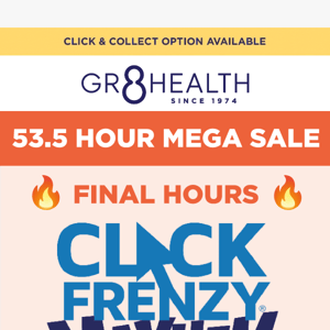 Click Frenzy Final Hours🚨 Up to 50% Off SITEWIDE! 🚨