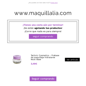 Maquillalia, tus productos de maquillalia se agotan 😱 ¡No los olvides!