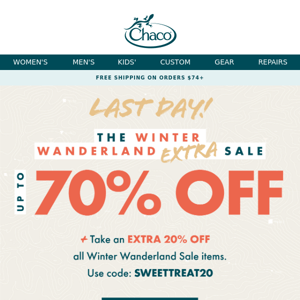 LAST CHANCE! Up to 70% off ❄️
