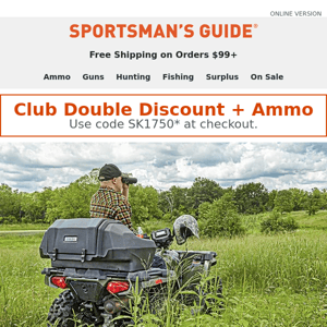 Club Double Discount Continues