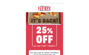 Want 25% off?! 🤩🍕