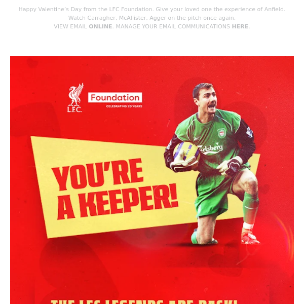 Tickets & Hospitality for LFC Legends vs Celtic Legends on 25th March are available